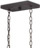Currey & Company Denison Mole Black/Natural Rattan Lantern Chandelier-4