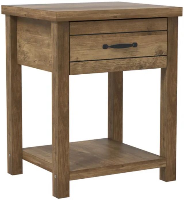 HH2 Home Milligan 2-Piece Knotty Oak Nightstand-1