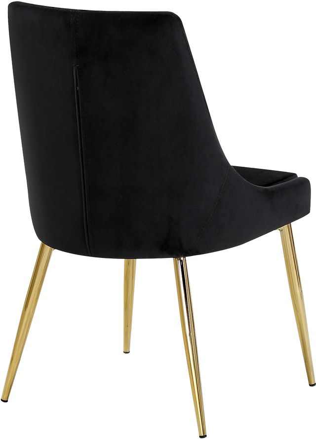 Meridian Furniture Karina Black/Gold Velvet Dining Chair-2
