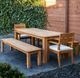 Linon Cannon 5-Piece Natural Wooden Outdoor Dinig Set with Benches-1