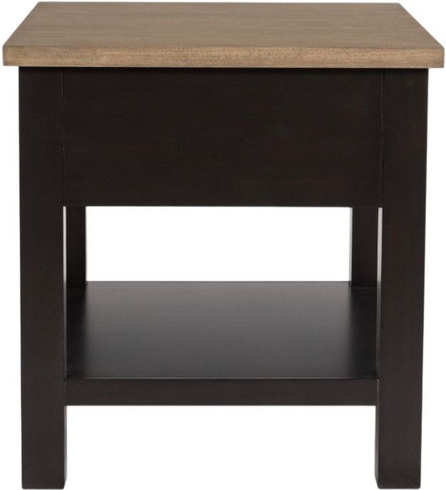 Signature Design by Ashley® Drazmine Brown 24" End Table with Dark Chocolate Base-2
