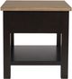 Signature Design by Ashley® Drazmine Brown 24" End Table with Dark Chocolate Base-2