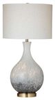 Bassett Mirror Spey Black/Brushed Gold/White Table Lamp-0