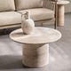 Classic Home Sana Beige Concrete Outdoor Round Coffee Table-1