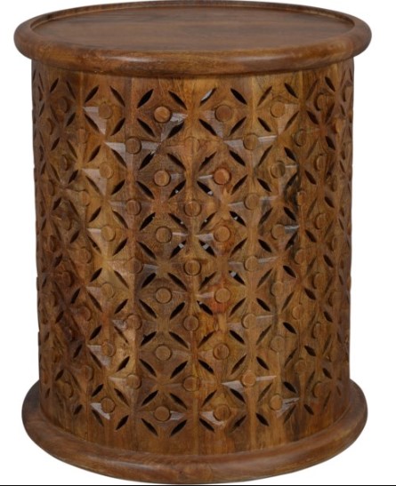 Jofran Inc. Global Archive Mango Small Decker Drum Table - Thumbnail 2