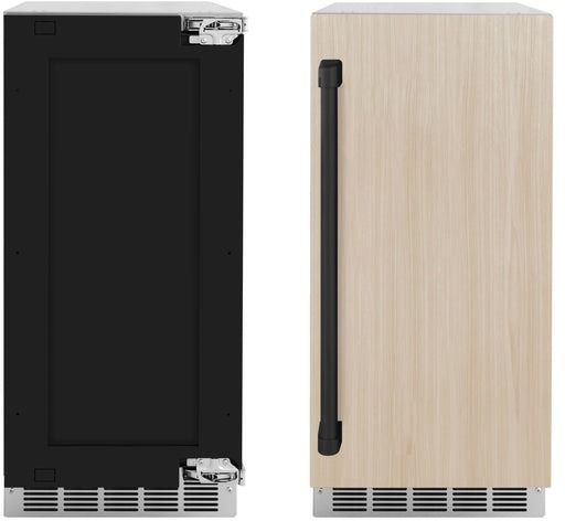 ZLINE Autograph Edition 15" Panel Ready Touchstone Gourmet Ice Maker with Matte Black Handle-1