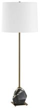 Uttermost® Rowland Black/White Buffet Lamp with Antique Brass Accent-3