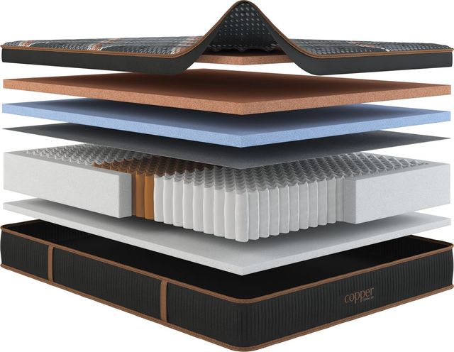 Copper by Spring Air® 15.5" Hybrid Plush Quilted Euro Top King Mattress-3