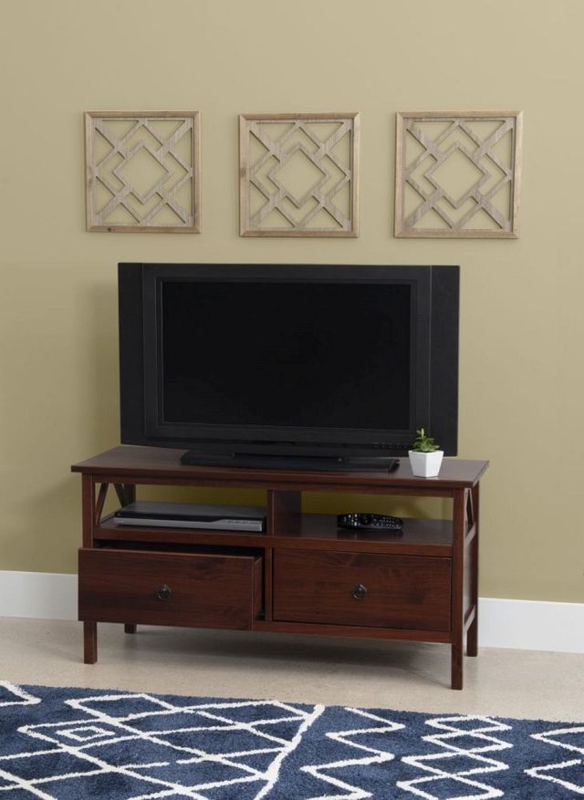 Linon Titian Antique Tobacco TV Stand -1