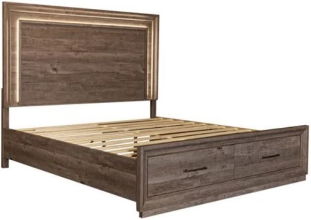 Liberty Furniture Horizons Greystone Queen Storage Bed-0