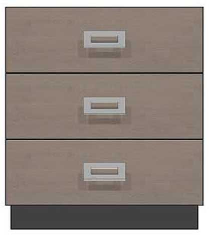 Country View Woodworking Customizable American Modern 28" 3-Drawer Plinth Base Bedside Chest-0