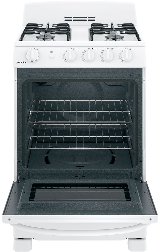 Hotpoint® 24" White Freestanding Gas Range-3