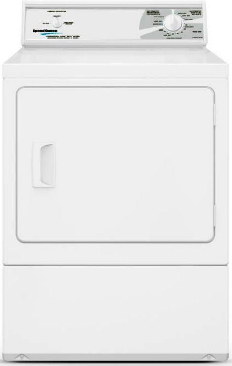 Speed Queen® Commercial 7.0 Cu. Ft. White Front Load Electric Single Dryer-0