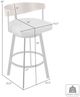 Armen Living Lacey Vintage Gray/Walnut Swivel Bar Stool-2