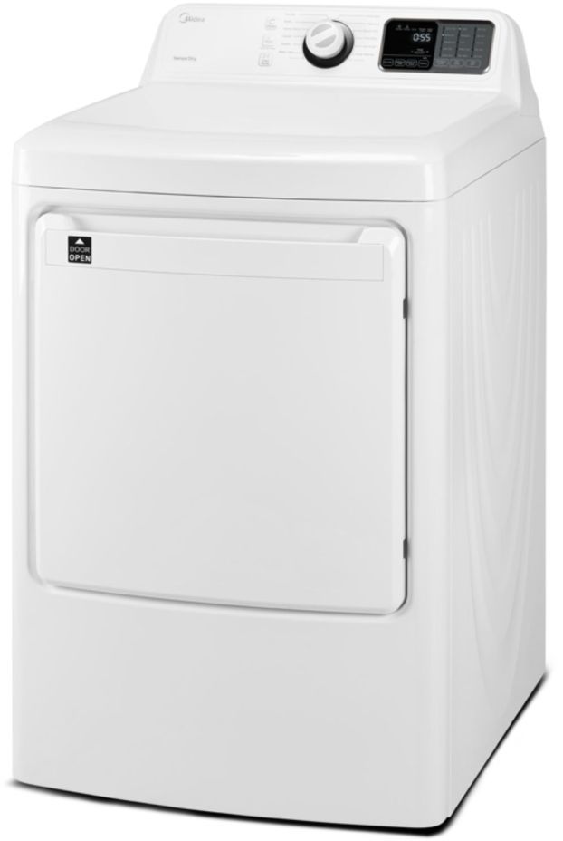 Midea® 7.5 Cu. Ft. White Front Load Gas Dryer-1