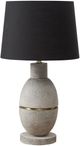 Monarch Specialties Inc. Grey Resin Table Lamp with Black Shade-0