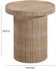 TOV Furniture Darcy Travertine Concrete Indoor/Outdoor Side Table-2