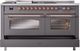 Ilve® Nostalgie II Series 60" Graphite Matte Pro Style Dual Fuel Range-4