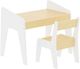 Northfield Living 3-Piece Natural/White Kids Table and Chair Set-0