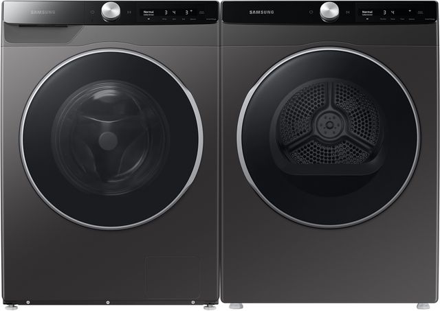 Samsung Gray Front Load Laundry Pair-0