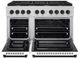 ZLINE Autograph Edition Paramount 48" Stainless Steel Pro Style Dual Fuel Range with White Matte Door and Matte Black Accents-1