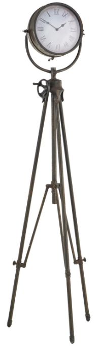 Deco Marche Black Tall Tripod Clock-0