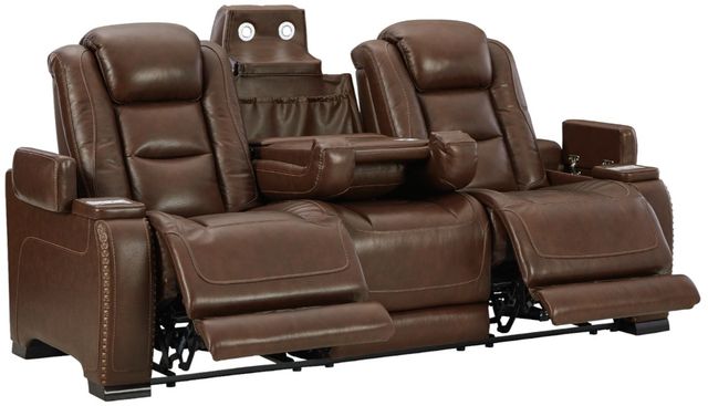 Signature Design by Ashley® The Man-Den 2-Piece Mahogany Living Room Set-3