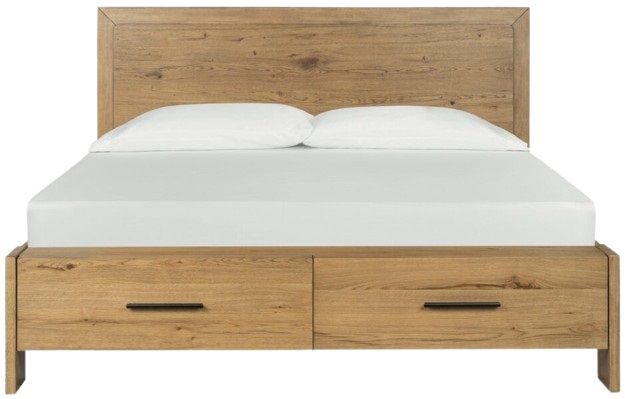 Magnussen Home® Davenport Rustic Caramel California King Panel Storage Bed-2