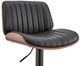 Armen Living Brock Black/Walnut Adjustable Bar Stool-3