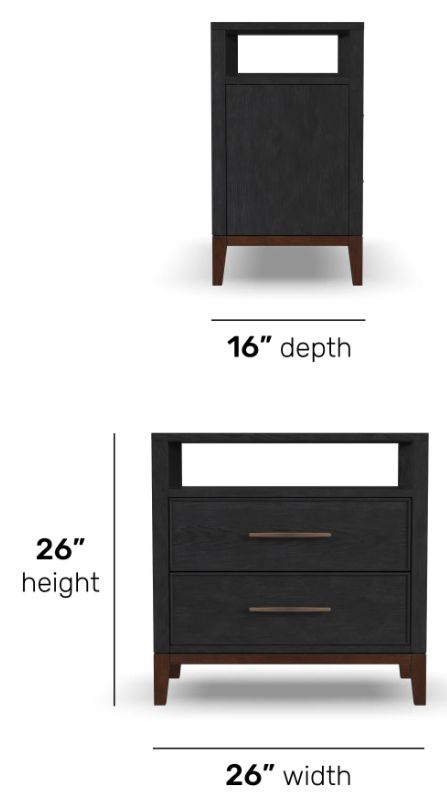 Flexsteel® Waterfall Ebony Nightstand-2