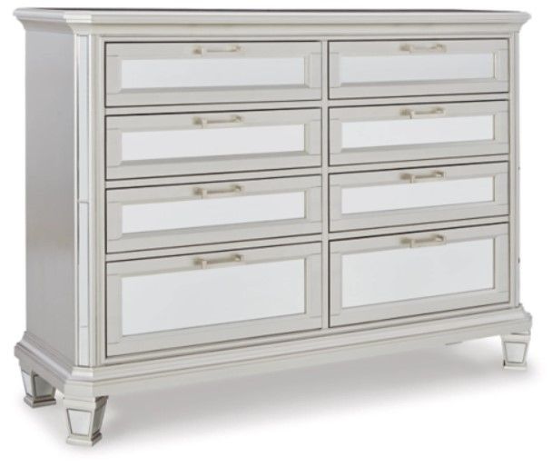 Signature Design by Ashley® Lindenfield 2-Piece Silver Queen Upholstered Panel Bed Set-2