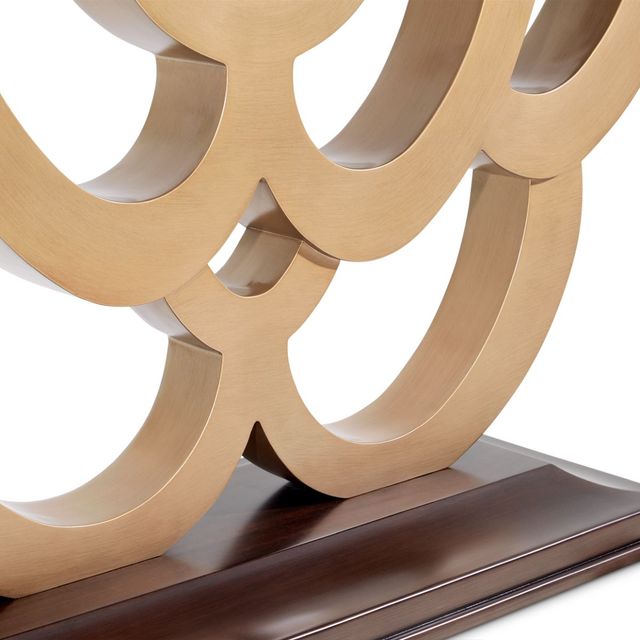 Michael Amini® Camellia Field Pecan-V166 Warm Pecan Console Table-4