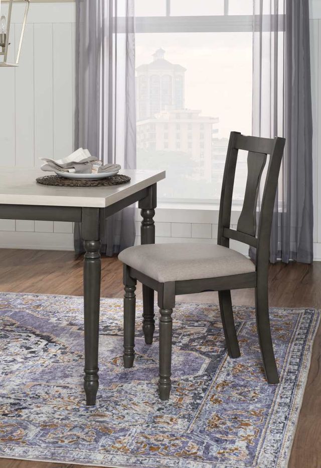 Powell® Willow 2-Piece Gray Side Chair Set-1