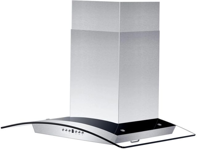 ZLINE 36" Stainless Steel and Glass Convertible Vent Wall Mount Range Hood with Crown Molding-2