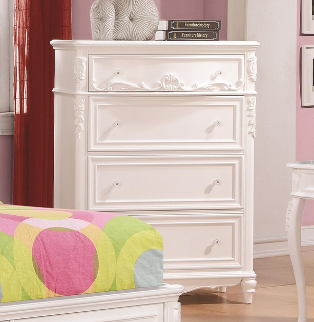 Coaster® Caroline White Youth Tall Chest-1