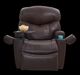 UltraComfort™ Maya Coffee Medium Power Lift Recliner with Nirvana Heat and Air Massage-1