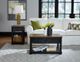 Null Furniture 2218 Pecan Cocktail Table with Black Base-1