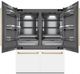 ZLINE Autograph Edition 60" 32.2 Cu. Ft. White Matte Built-In French Door Refrigerator with Water Dispensers, Ice Makers, and Champagne Bronze Accents-3