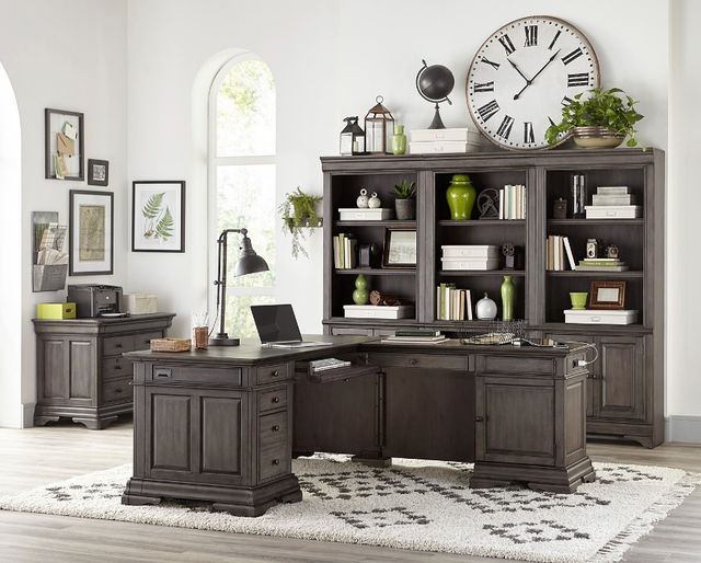 aspenhome® Sinclair Ash Grey 2-Door Bookcase-2