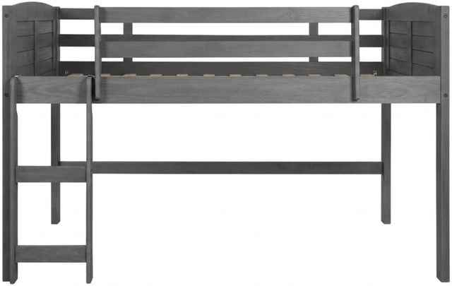 Donco Kids Louver Antique Gray Youth Twin Loft Bed-3