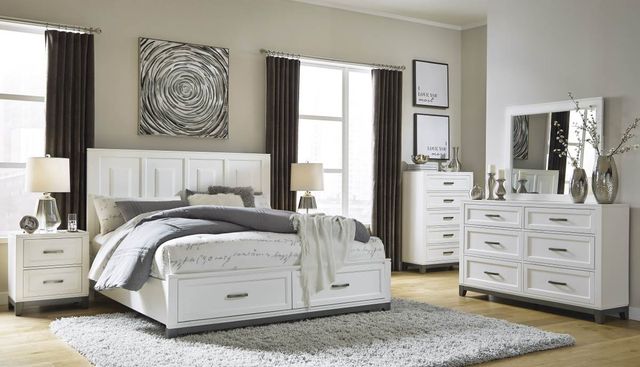 Benchcraft® Brynburg 5-Piece White California King Panel Bed Set-3