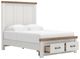 Signature Design by Ashley® Savonport Brown/White Queen Panel Bed with Storage-3