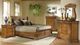 Elements International Shenandoah Classic Oak King Low Profile Sleigh Bed-1