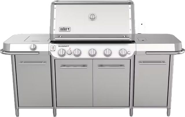 Weber® GC38 S 5-BUrner Stainless Steel Freestanding Natural Gas Grill-0