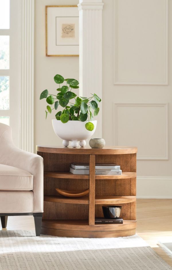 aspenhome® Caden Spiced Caramel Demilune End Table-1