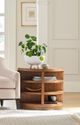 aspenhome® Caden Spiced Caramel Demilune End Table-1