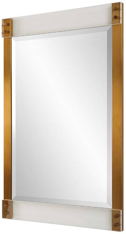 Uttermost® Nera Plated Brass Mirror-3