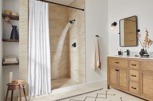 Peerless Ezra® Matte Black Shower Only Trim Kit-2