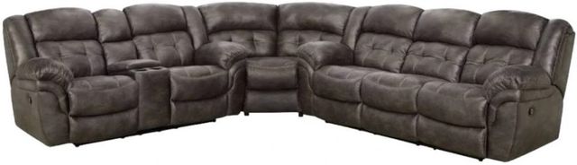 HomeStretch Frontier Charcoal 3-Piece Manual Reclining Sectional-0