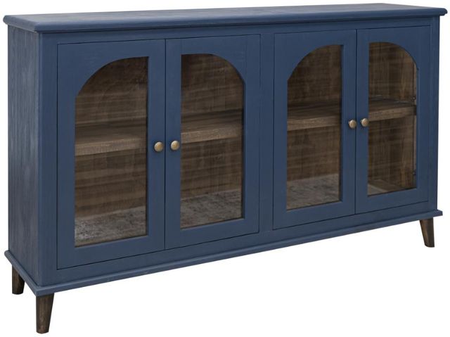 International Furniture Direct Genova Dark Blue Console-0